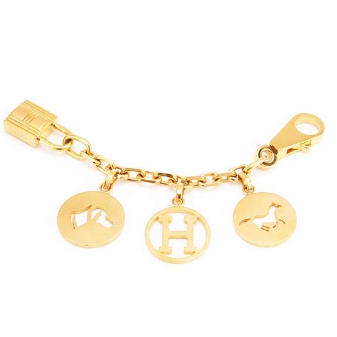 hermes gold keychain|hermes birkin bag charm.